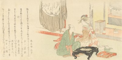 Courtesan with Client Before a Tokonoma Alcove by Kubo Shunman