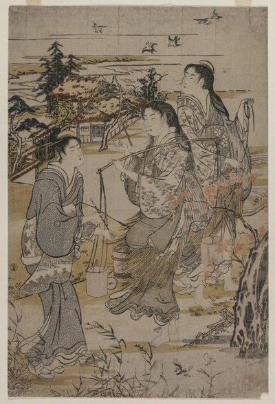 Women with Salt Pails, The Noda Tama River in Mutsu Province by Kubo Shunman