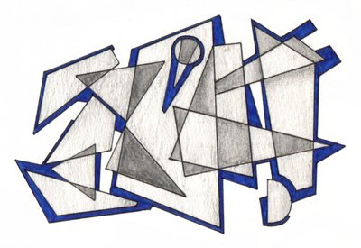 Abstract Blue Geometry by Kulik