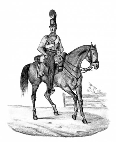 Cavalry Soldier on Horseback by Kulik