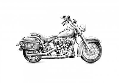 Classic Motorcycle Drawing by Kulik