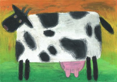 Colorful Cartoon Cow by Kulik