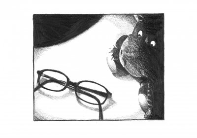 Curious Donkey with Eyeglasses by Kulik