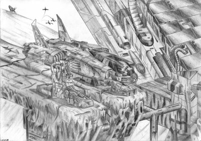 Futuristic Fighter Jet Base by Kulik