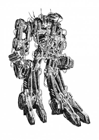 Futuristic Robot Mech by Kulik