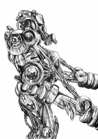 Futuristic Robotic Figure by Kulik