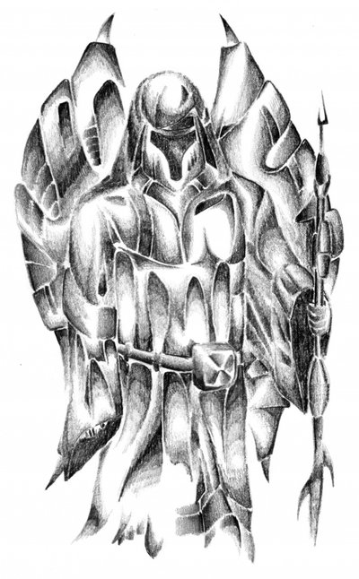 Futuristic Winged Warrior by Kulik
