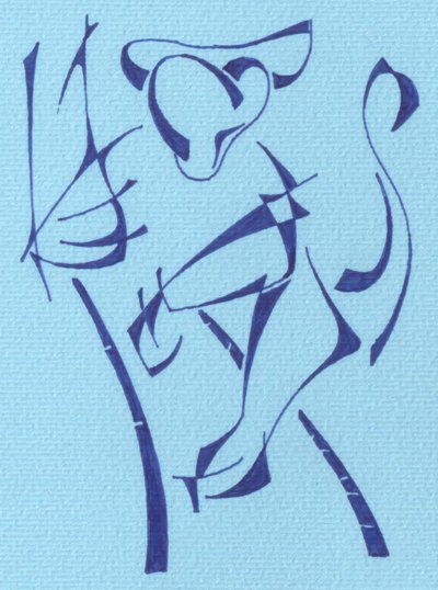 Graceful Blue Monkey by Kulik