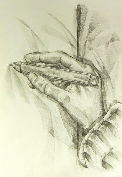Hand Holding Medical Pen by Kulik