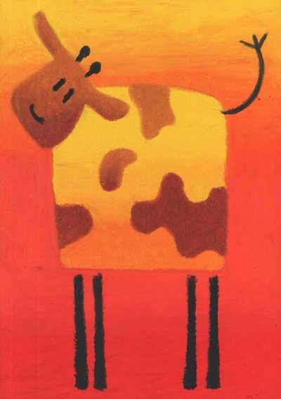 Happy Cartoon Cow by Kulik