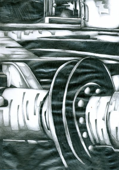 Industrial Gears Abstract by Kulik