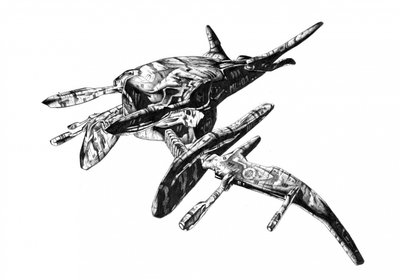 Intricate Sci-Fi Spaceship by Kulik
