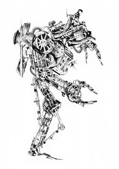 Mechanical Future Robot by Kulik