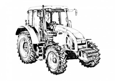 Modern Farm Tractor by Kulik