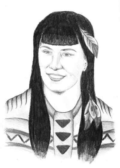 Smiling Native Woman by Kulik