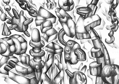 Surreal Geometric Machinery by Kulik