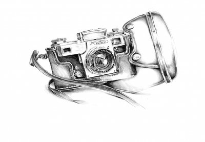 Vintage Camera Sketch by Kulik