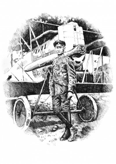 Vintage Pilot Biplane by Kulik