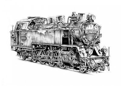 Vintage Steam Locomotive by Kulik