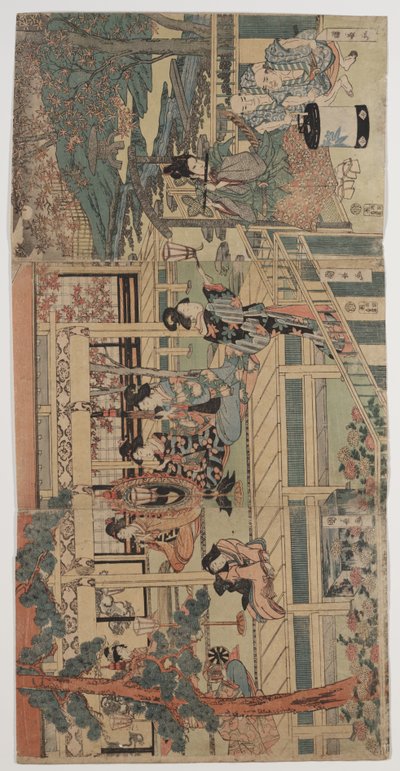 Passerby Enjoying An Evening Concert by Kuninaga Utagawa