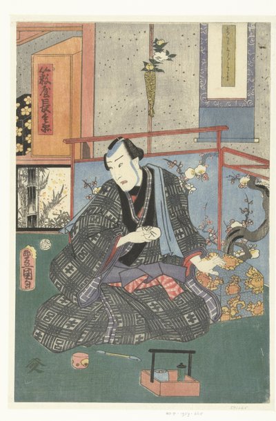 Actor in His Dressing Room by Kunisada (II) , Utagawa