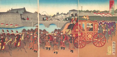 View of the Imperial Carriage, 1889 by Kunitoshi