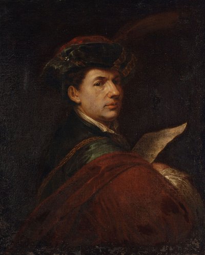 Portrait of a Musician Holding a Sheet Music by Kupecky