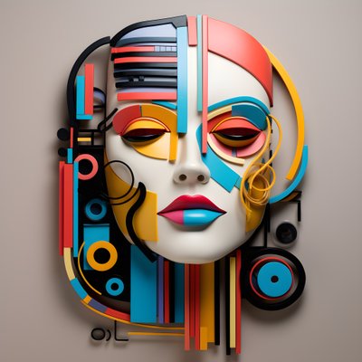 A 3D sculpture of a beautiful human face by Kurt Heppke