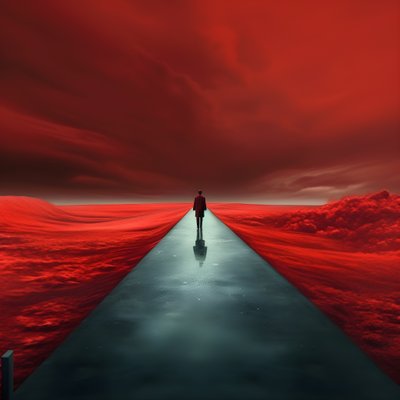 A Long Red Road. Walking. Like the Hero Who Never Ran. 2 by Kurt Heppke