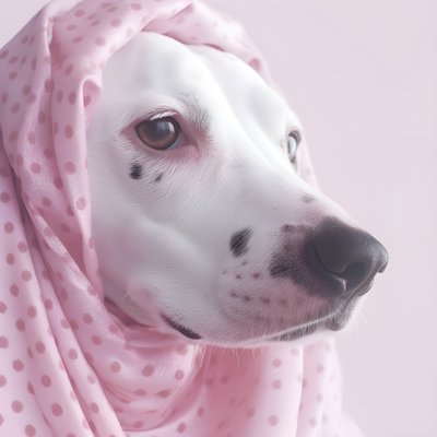 Fascinating Close-up of Pig Pink on White Animal Dalmatian Spots in Moiré Pattern 4 by Kurt Heppke