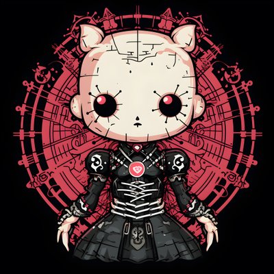 Hello Kitty as Pinhead Shirt Design 3 by Kurt Heppke