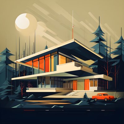 Modern Mid-Century Design Graphic 2 by Kurt Heppke