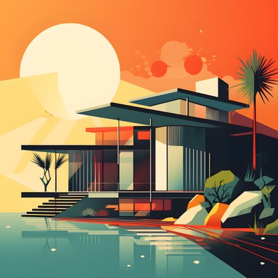 Modern Mid-Century Design Graphic 4 by Kurt Heppke