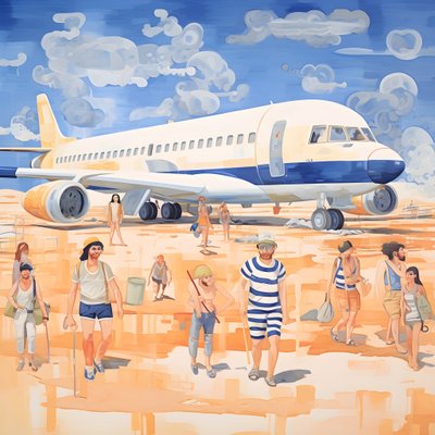 Riding in the Airplane, Poor Animals, Sand Dune in the Distance 2 by Kurt Heppke