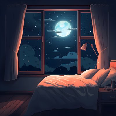 Scene of a Large Window in a Lower Level Bedroom 3 by Kurt Heppke