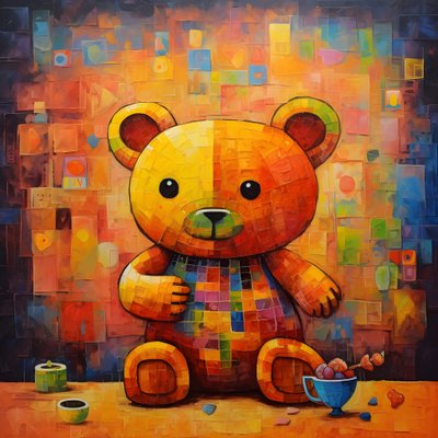 Teddy Bear and Honey Pot by Kurt Heppke