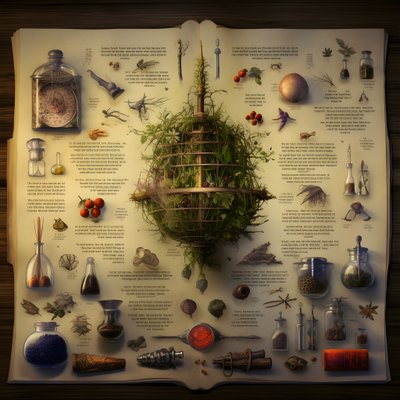 Visual representations of theories about the manuscript, such as herbal medicine guides, alien languages, and elaborate hoaxes 2 by Kurt Heppke