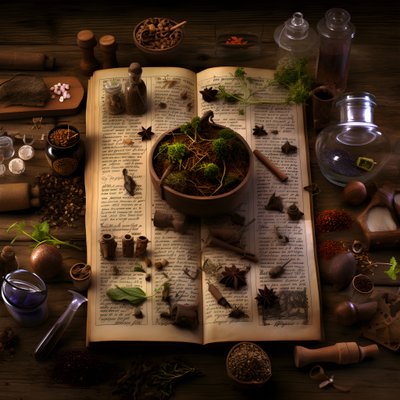Visual representations of theories about the manuscript, such as herbal medicine guides, alien languages, and elaborate hoaxes 3 by Kurt Heppke