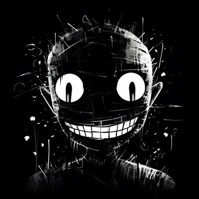 The Smiling Face is Drawn on Black Paper 2 by Kurt Heppke