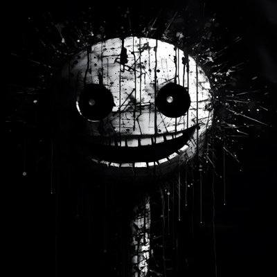 The Smiling Face is Drawn on Black Paper 3 by Kurt Heppke