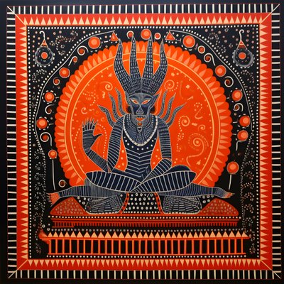 The Devil Lucifer Reclines in a Devilish Palace 1 by Kurt Heppke