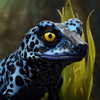 A Single Alien, Part Poison Dart Frog + Part Dog 3 by Kurt Heppke