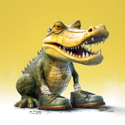 A Crocodile in Comic Style 4 by Kurt Heppke