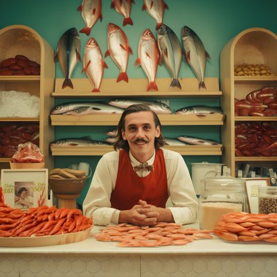 A Surreal Image of a Polish Fishmonger from the 1950s 4 by Kurt Heppke