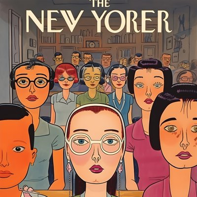 Colorful New Yorker Cover Vintage Cartoon Gag 1 by Kurt Heppke