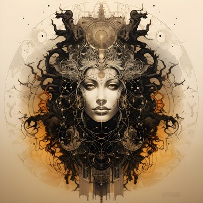 Leonardo da Vinci Concept Sketch Album Artwork Root of a Tree Growing from the Earth and Reaching the Sky like Jack and the Beanstalk 3 by Kurt Heppke