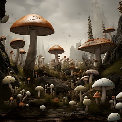 Many Many Mushrooms 1 by Kurt Heppke