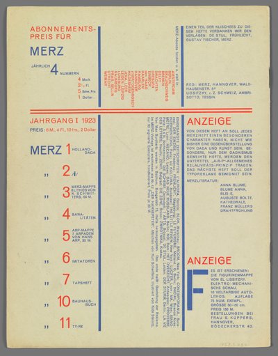 8 Merz 9 by Kurt Schwitters