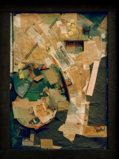 Picture with Indoor Plants / Picture with 2 Small Dogs by Kurt Schwitters