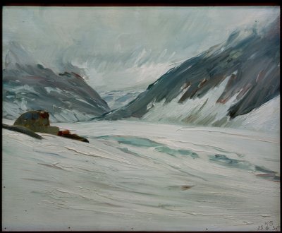 Deep Water with Snow by Kurt Schwitters